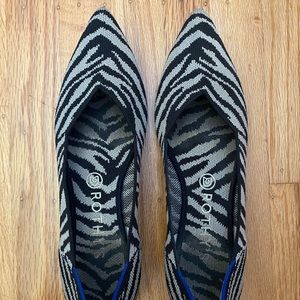 Rothy Zebra Pointy flats